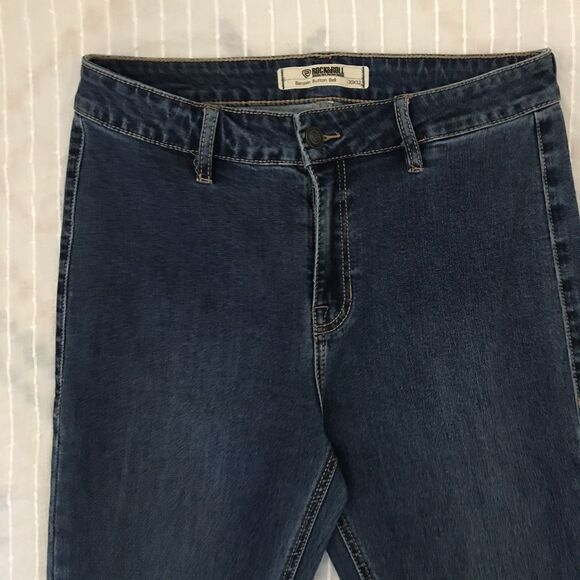 Rock & Roll Denim Medium Wash Blue Flared Bell Bottom Jeans NEW 30 x 32 - Picture 8 of 8